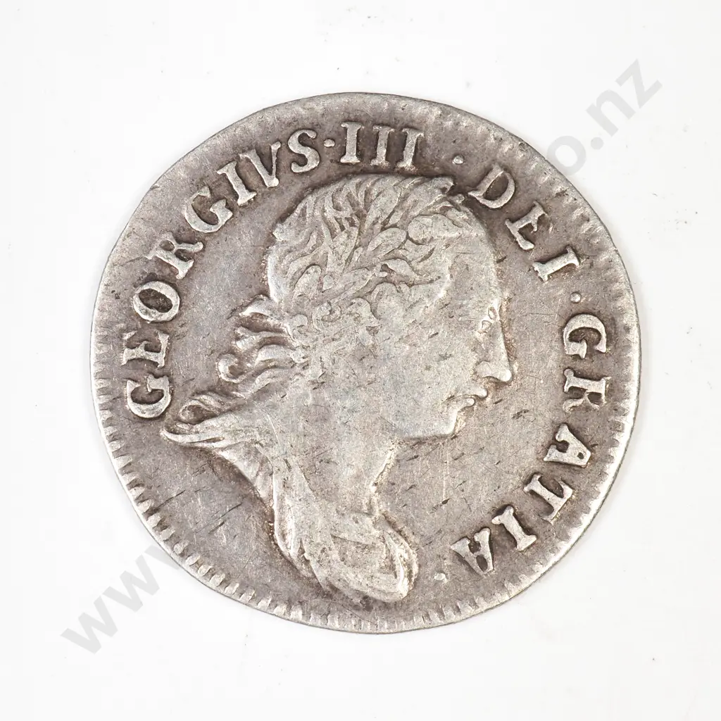 UK 1762 threepence Image 1++
