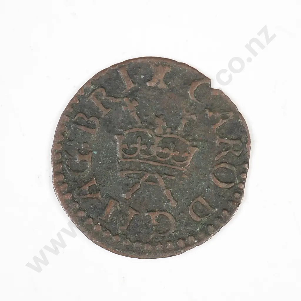 UK Charles I Richmond Royal Farthing Image 1++