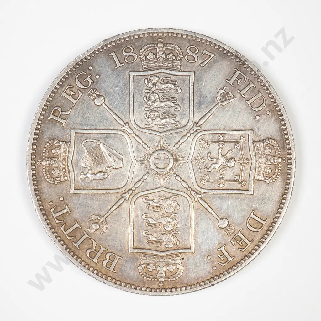  UK 1887 double florin Image 1++