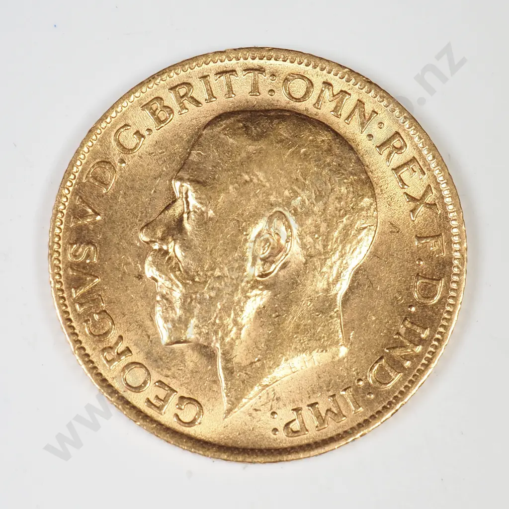 1918 George V Gold Sovereign Bombay Mint Image 1++