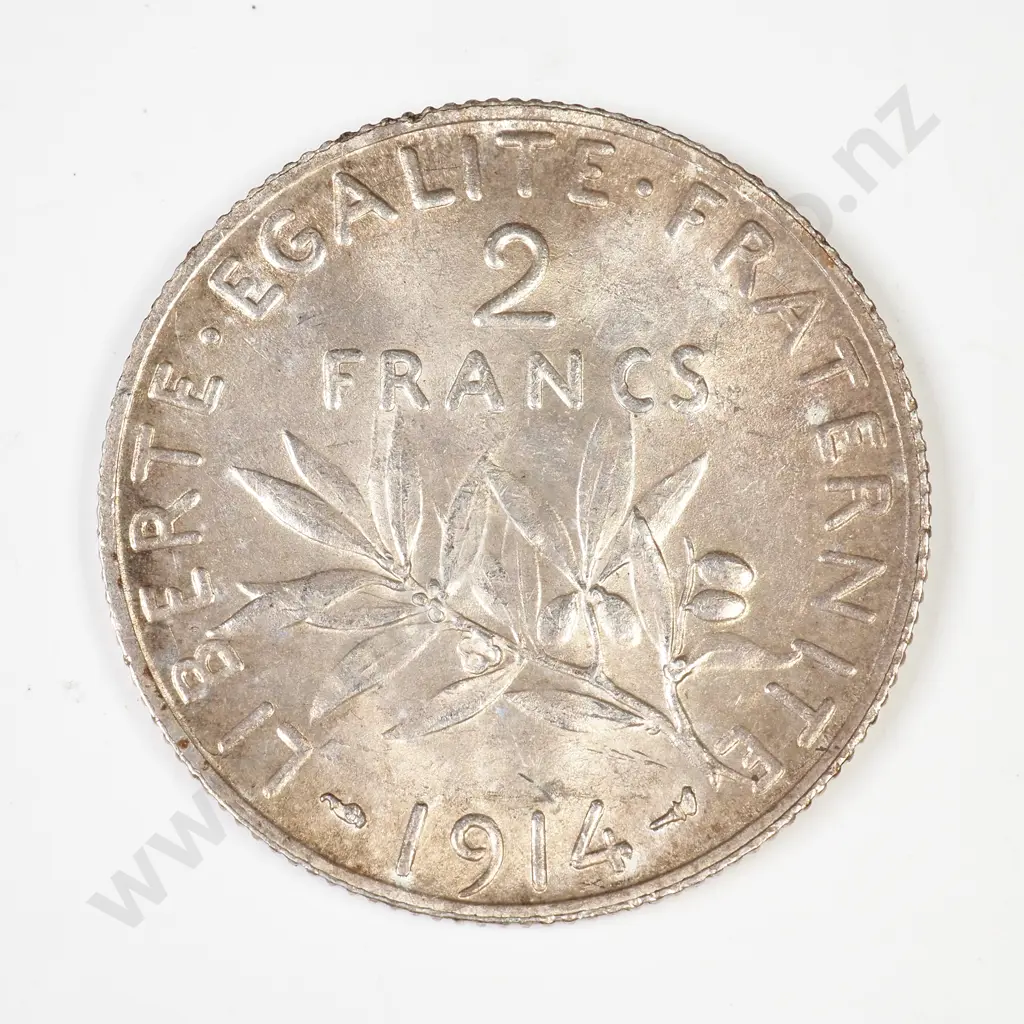 France 1914 silver 2 francs Image 1++