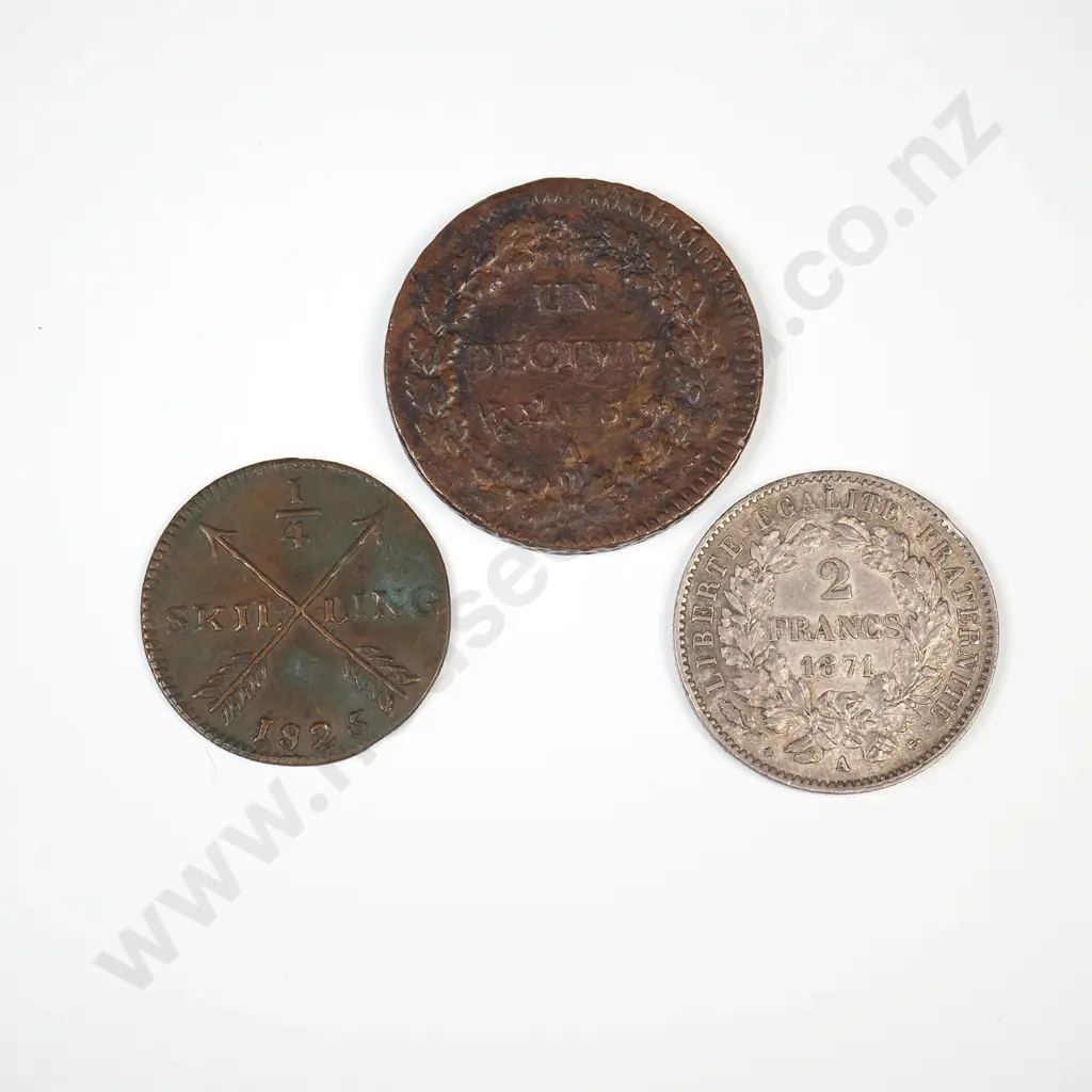 Three Interesting European Coins - 19th Century Image 1++