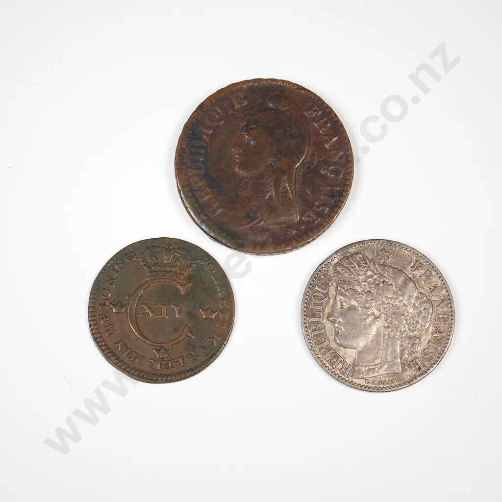 Three Interesting European Coins - 19th Century Image 1++