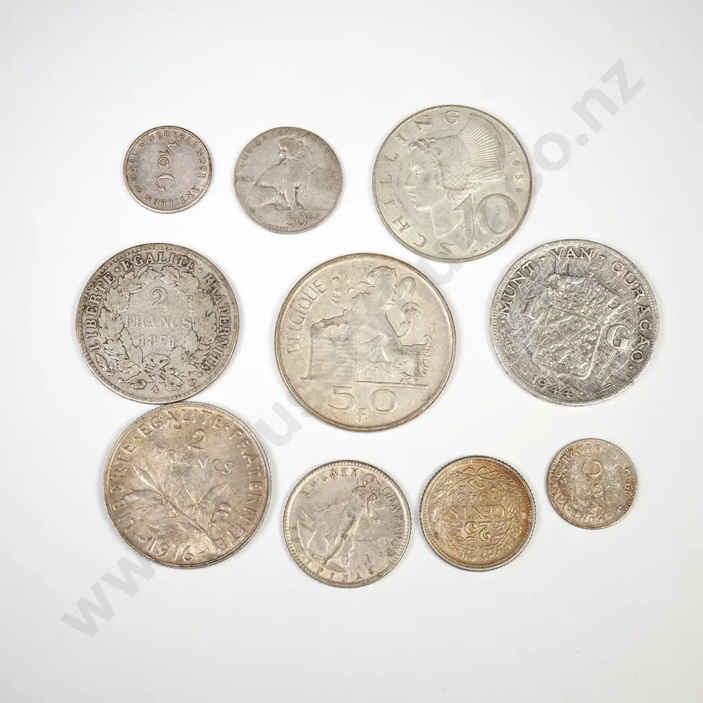 62 Grams of Mixed Silver European Coinage Image 1++