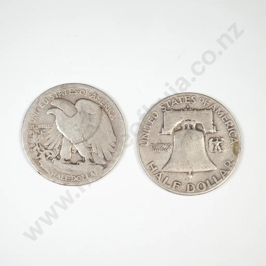 Two U.S. Half Dollars Image 1++