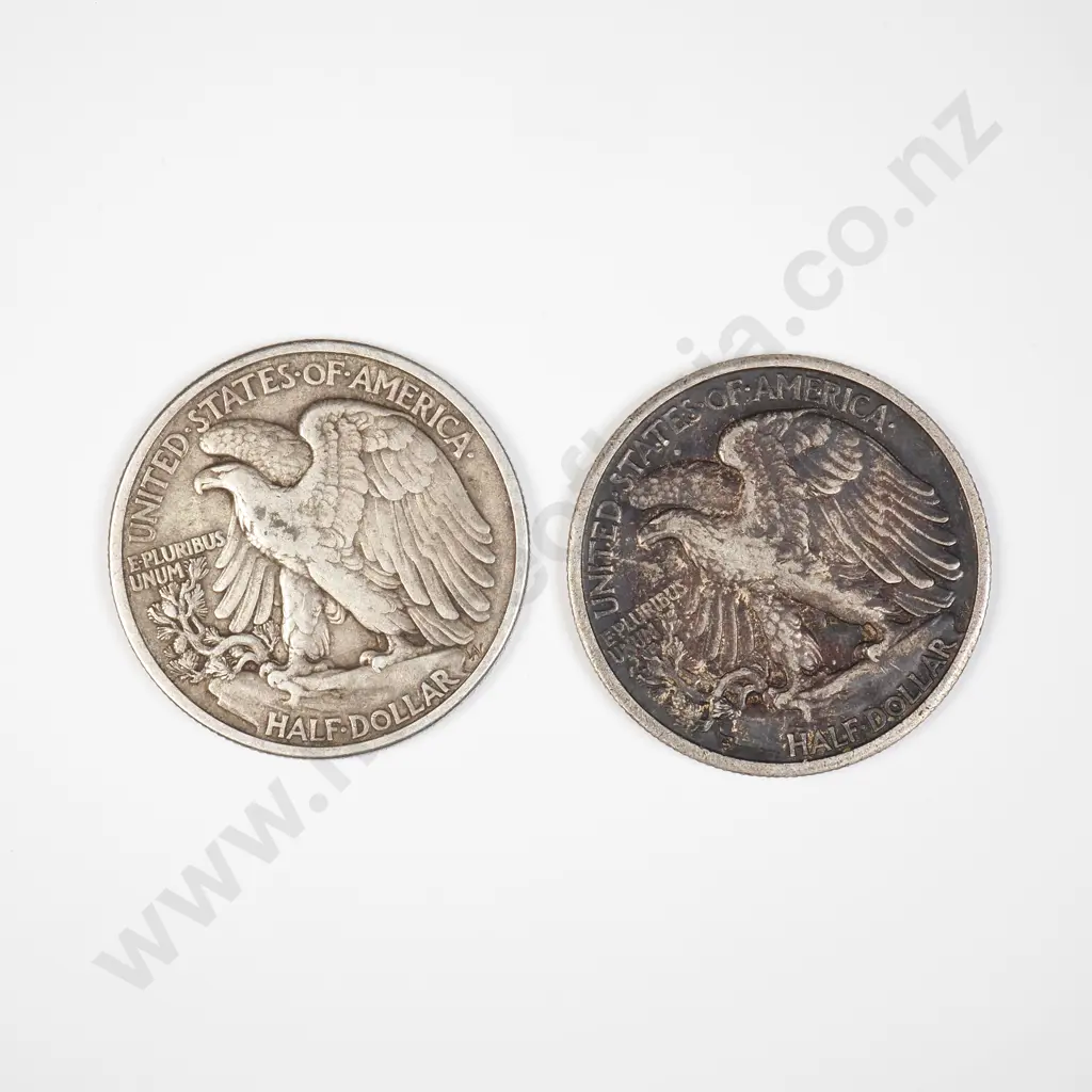 US Two Walking Liberty Half Dollars - 1917 & 1943 Image 1++