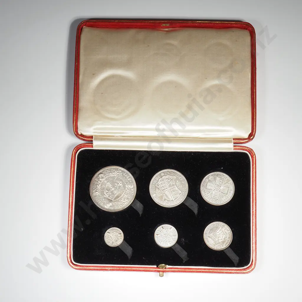 Royal Mint Cased UK 1927 6 Coins Proof Set – C.V. 675 British pounds ( NZD $1577 ) Image 1++