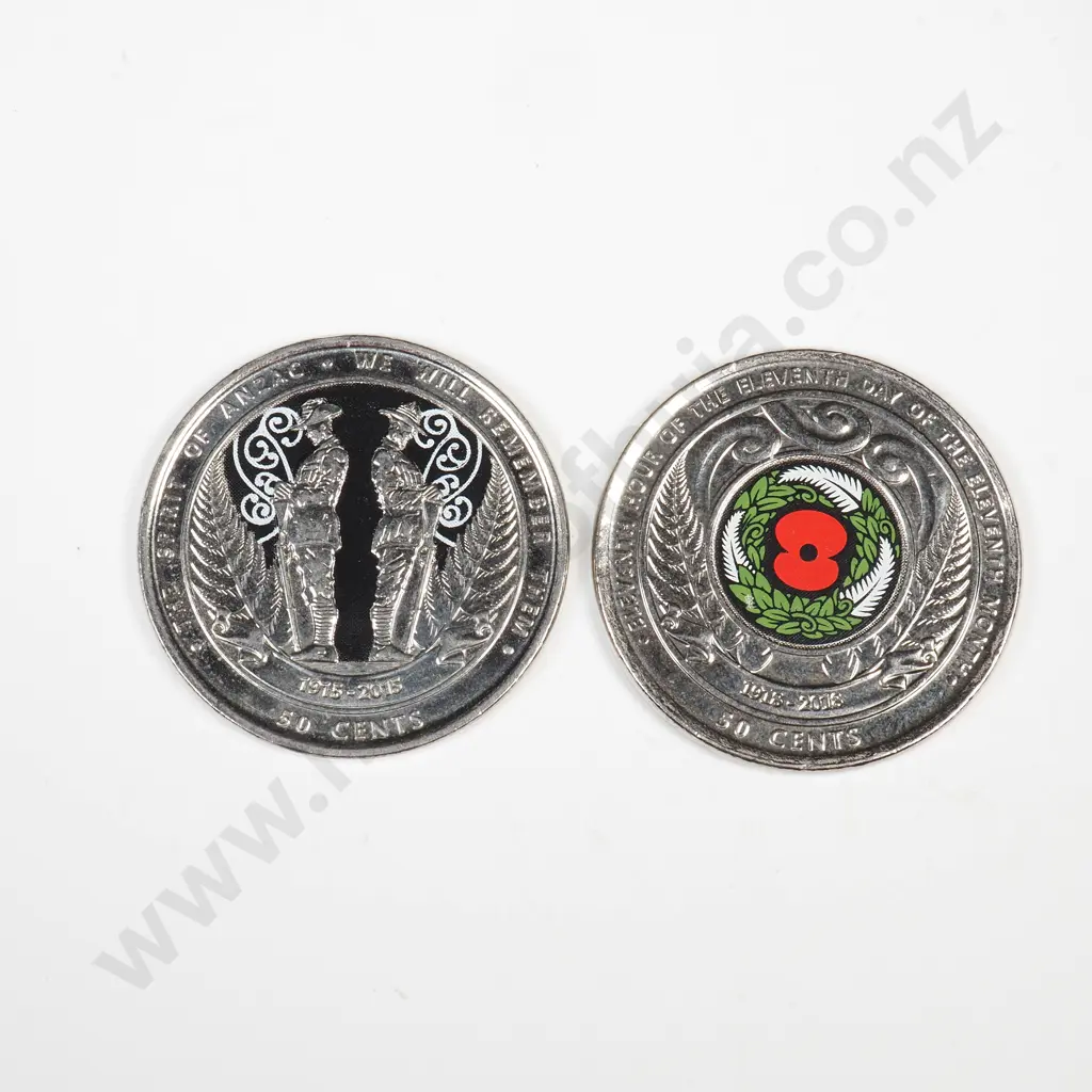 Two NZ 50 Cent Commemorative Coins Image 1++