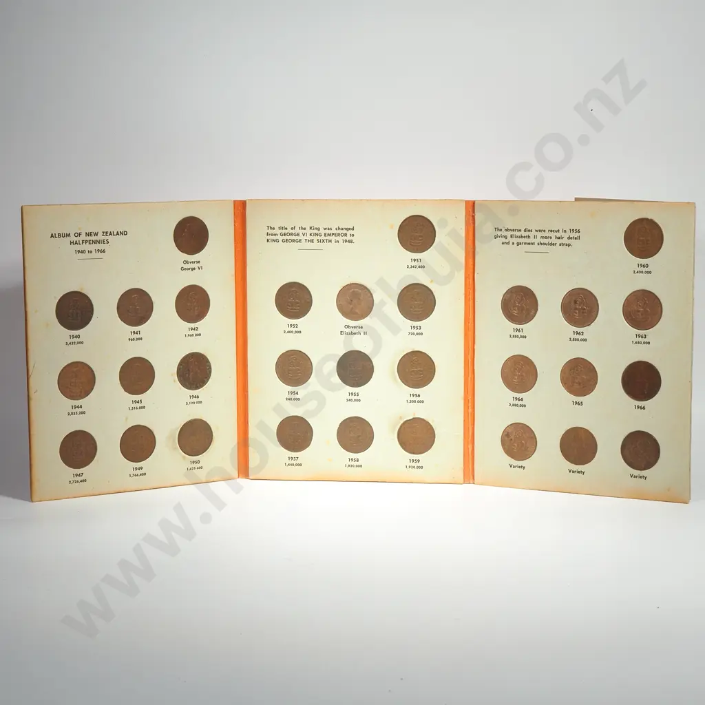 New Zealand Bertrand HalfPennie Album - Complete Image 1++