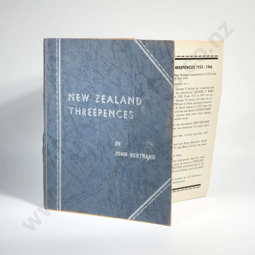 New Zealand Bertrand Threepence Album - No 1935 otherwise complete - album in avereage condition Image 1++