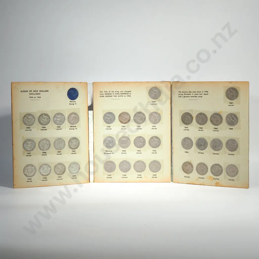 New Zealand Bertrand Shilling Album - Complete Image 1++