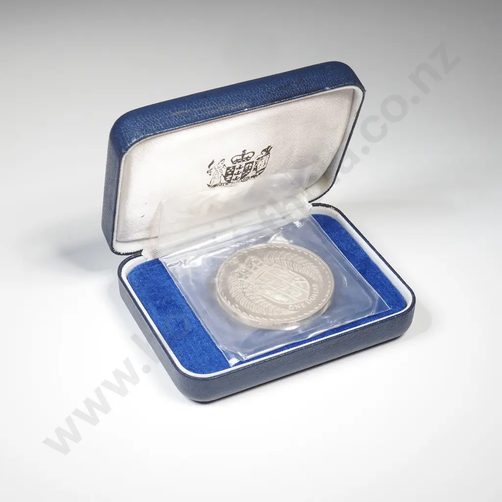 NZ One Dollar Sterling SIlver Proof Coin Image 1++