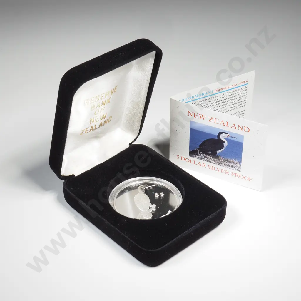 2000 Pied Cormorant Sterling Silver Proof Five Dollar Coin Image 1++