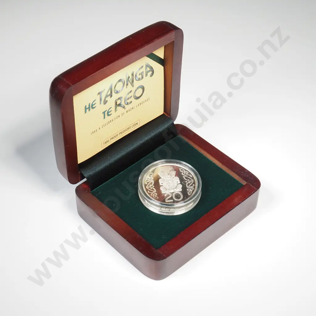 New Zealand 1995 Silver Proof Piedfort Twenty Cent Coin Image 1++