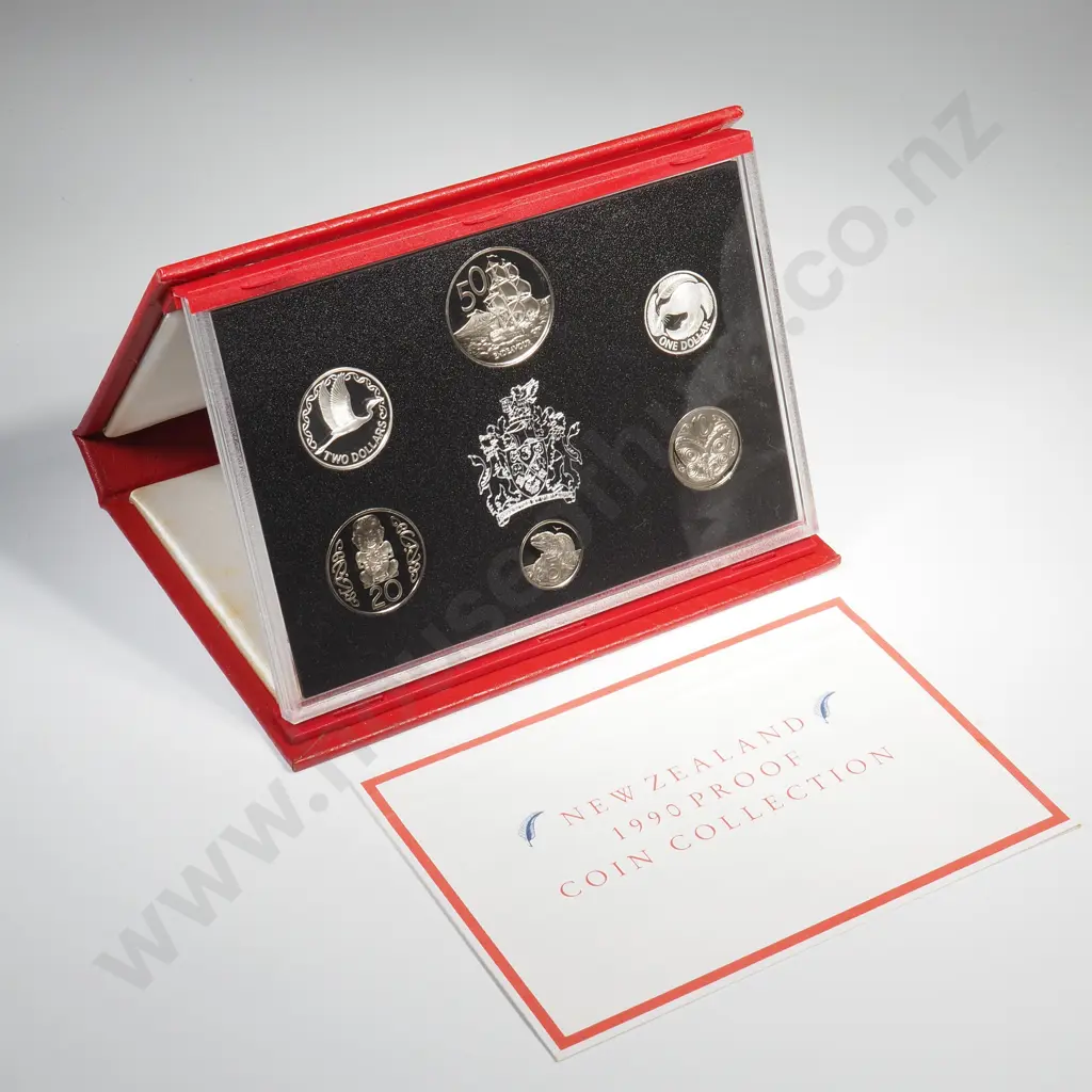 1990 NZ Proof Coin Set Image 1++