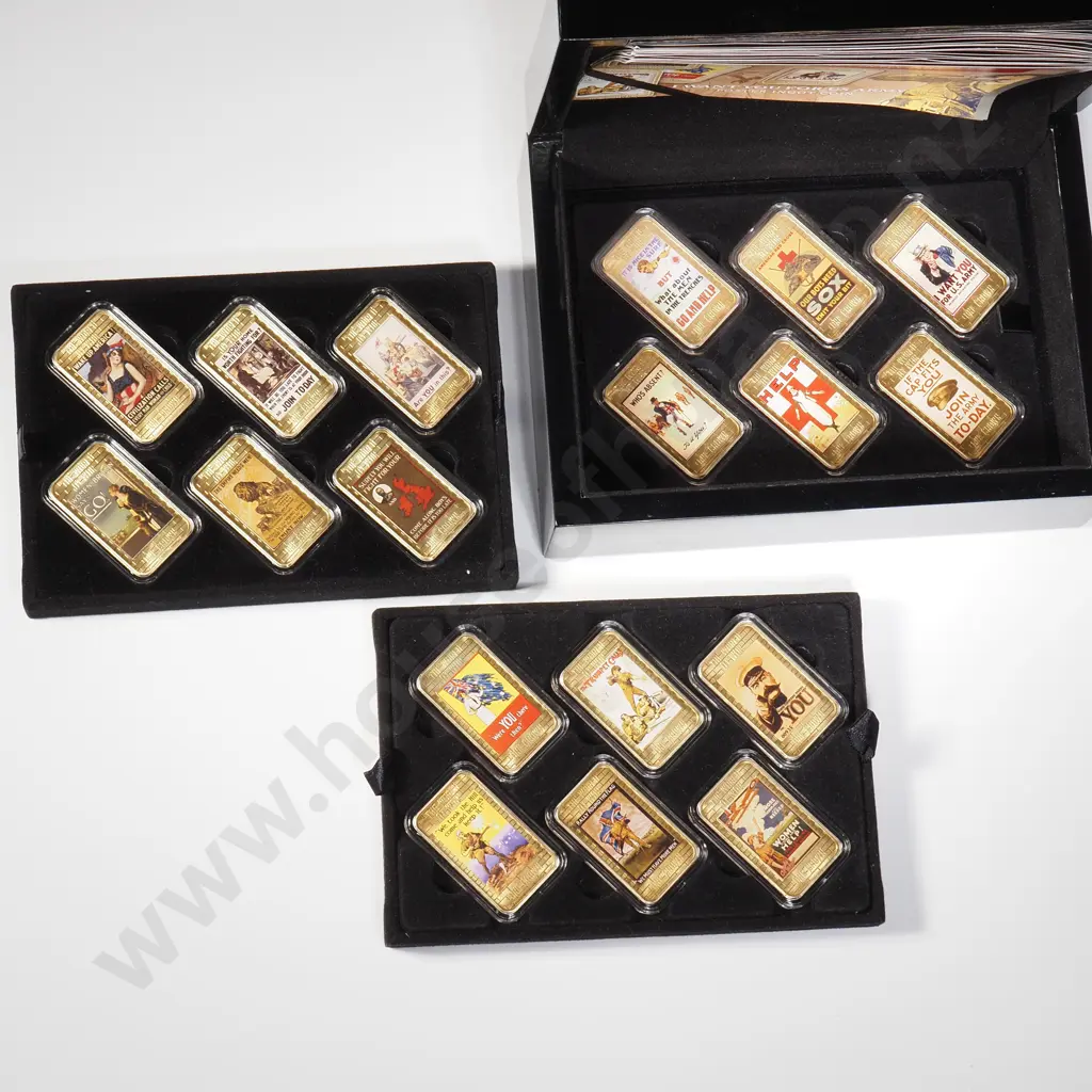 Bradford Exchange First World War Posters - 18 Coins / Ingots Image 1++