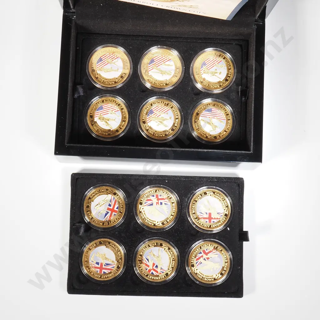 Bradford Exchange WW2 Aircraft - 18 Coins Image 1++