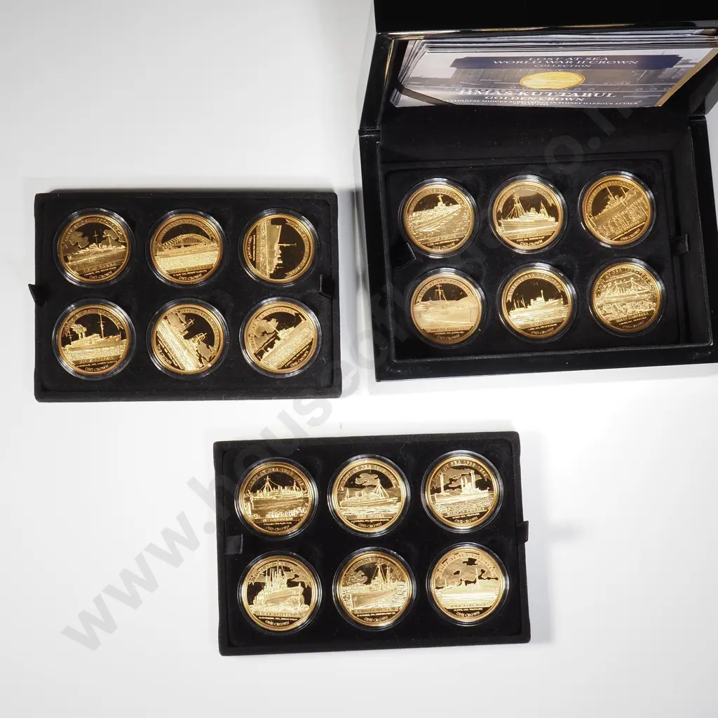 Bradford Exchange WW2 Ships Lost at Sea - 18 Coins Image 1++