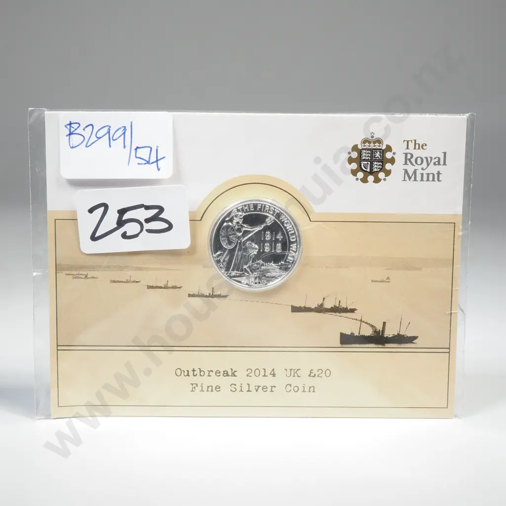 2014 Royal Mint Outbreak fine Silver 20 Pound Coin Image 1++