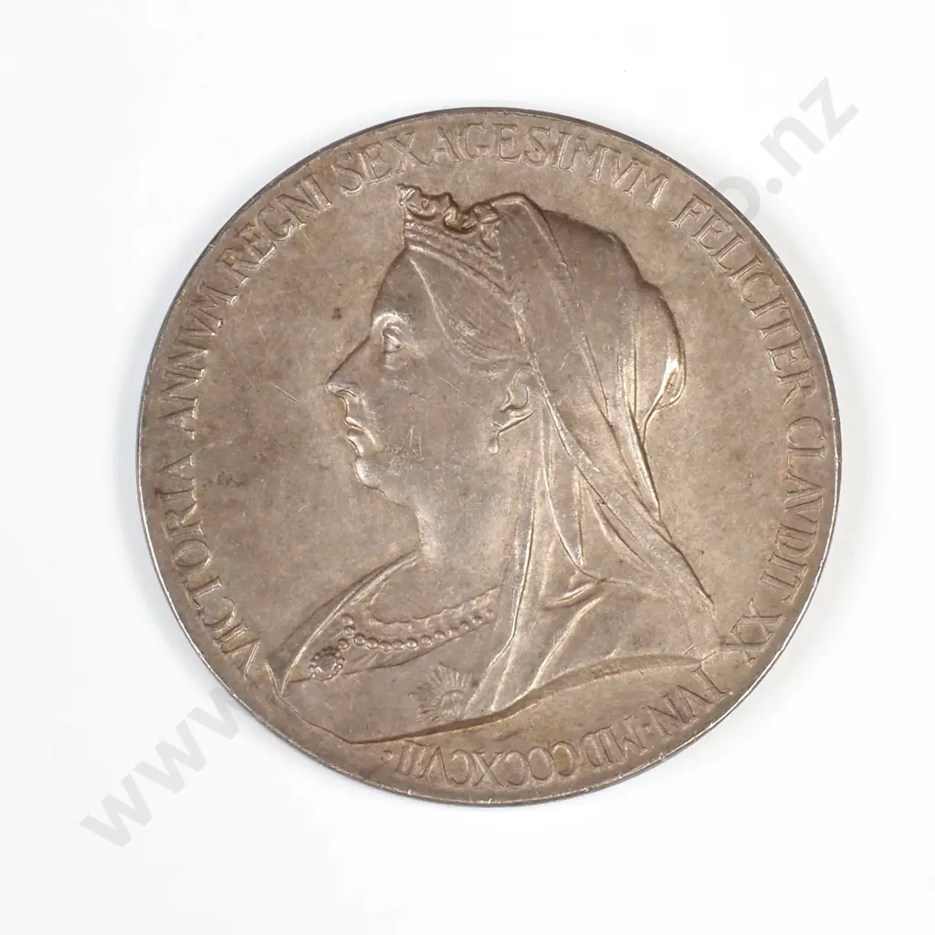 Sterling Silver Victoria Diamond Jubilee Medal 1897 - Small Size Image 1++