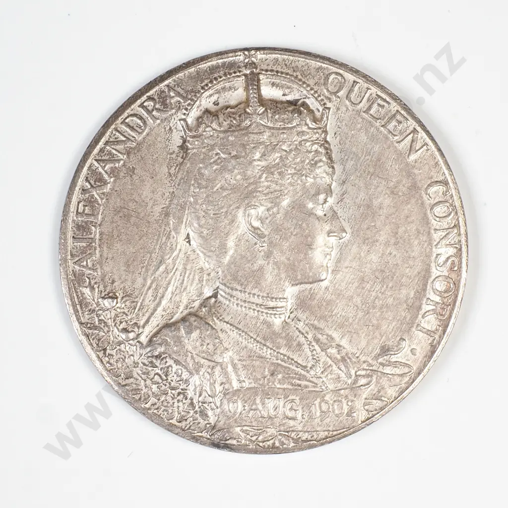 1902 Silver Coronation Coin Image 1++