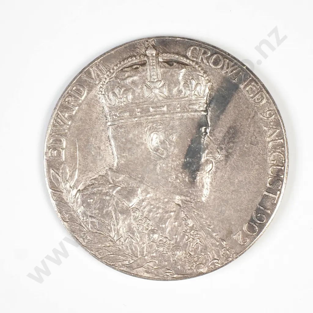 1902 Silver Coronation Coin Image 1++