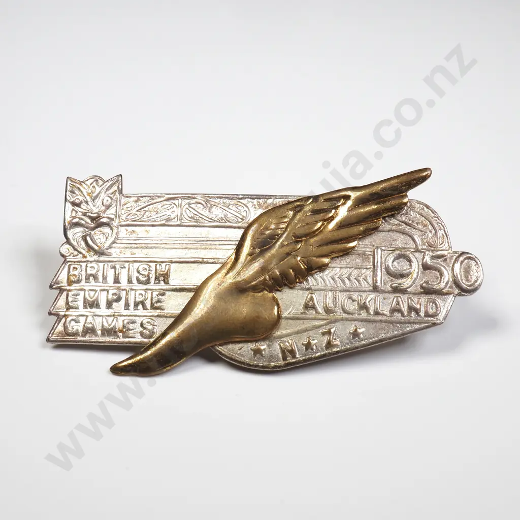 NZ 1950 Auckland British Empire Games lapel badge Image 1++