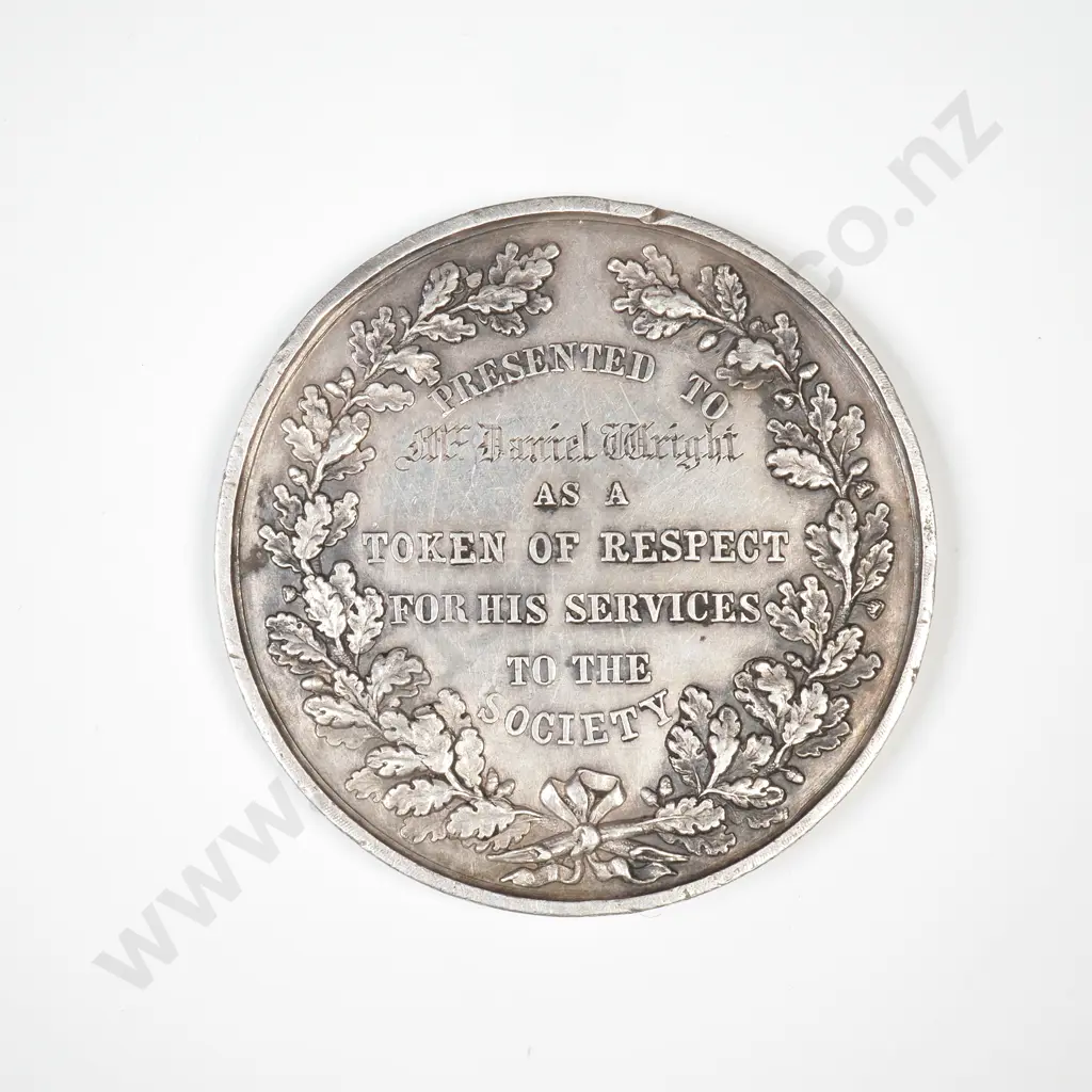Substantial Sterling Silver Hearts of Oak Prize Medal Image 1++