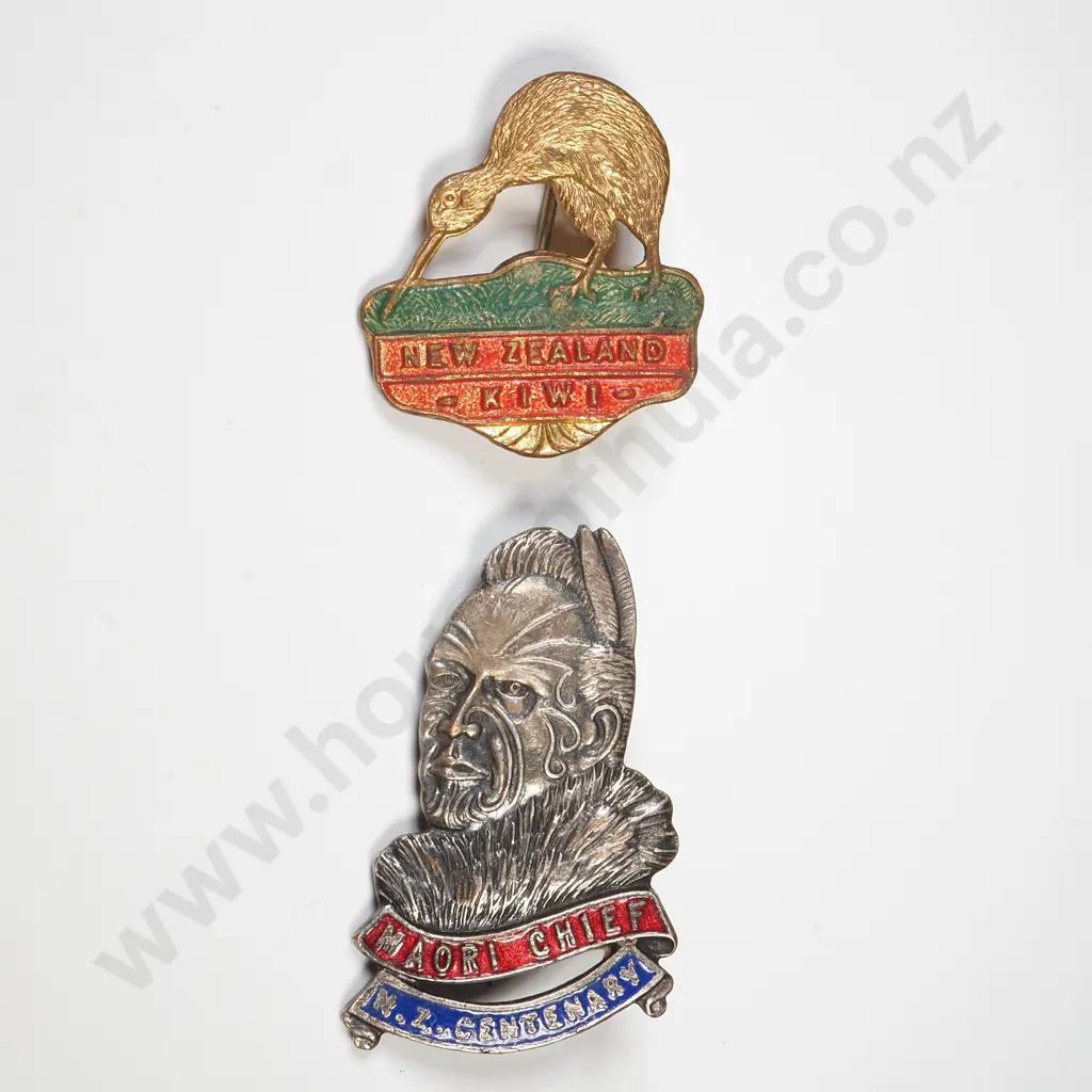 Two New Zealand Badges - NZ Centenary Image 1++
