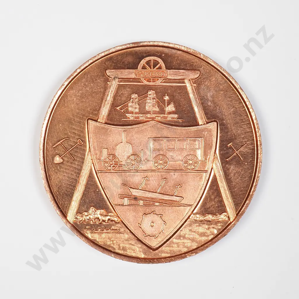 NZ 1973 Borough of Thames Centenary Token Image 1++