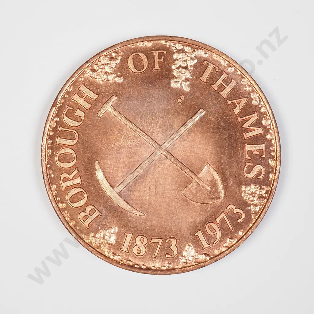 NZ 1973 Borough of Thames Centenary Token Image 1++