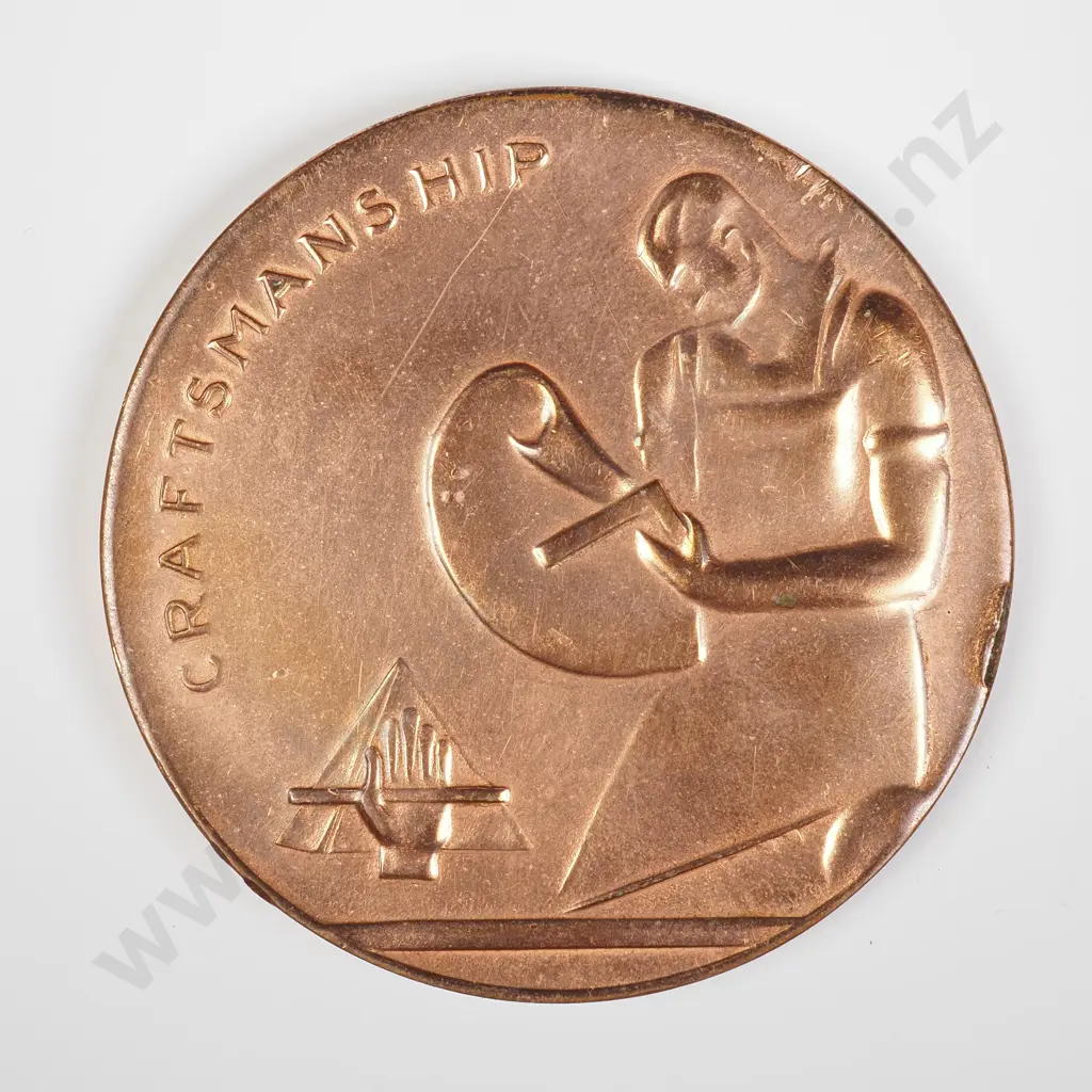 NZ Apprenticeship Committees Trade Certificate medal awarded to K.D.Martin Image 1++