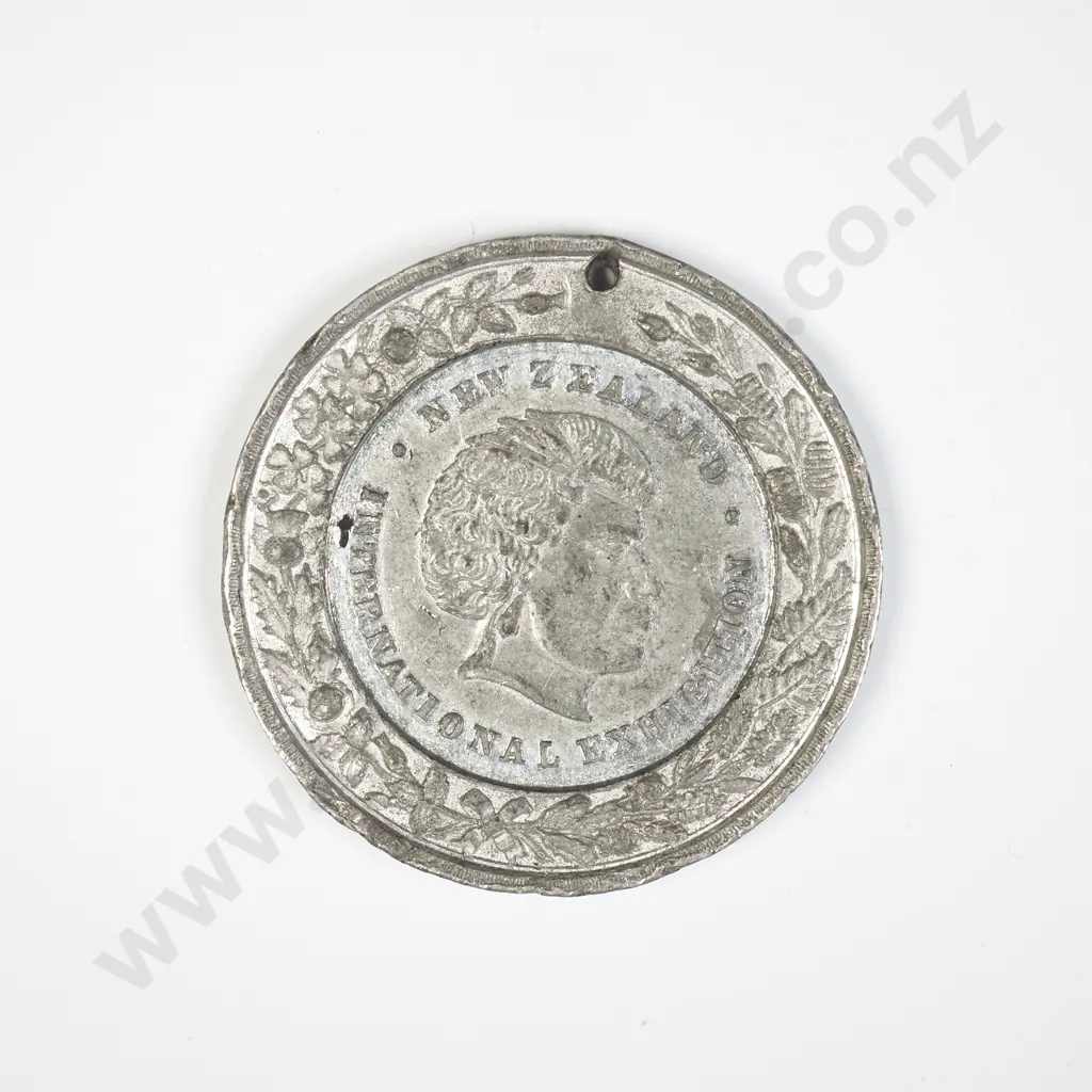 NZ 1882 New Zealand International Exhibition Medallion Image 1++