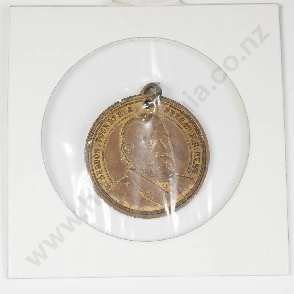 NZ 1906-7 Christchurch International Exhibition Medallion Image 1++