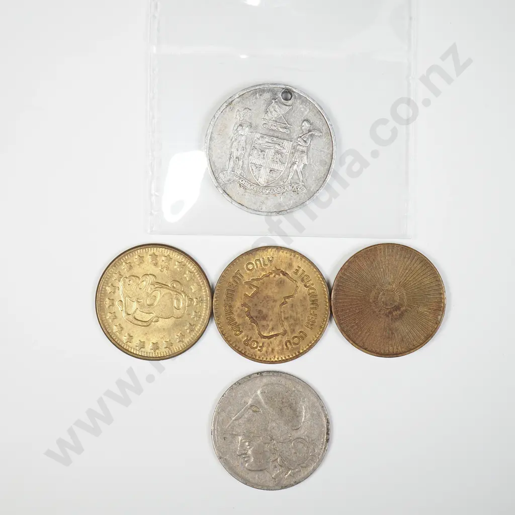 Assortment of Coins and Tokens Image 1++