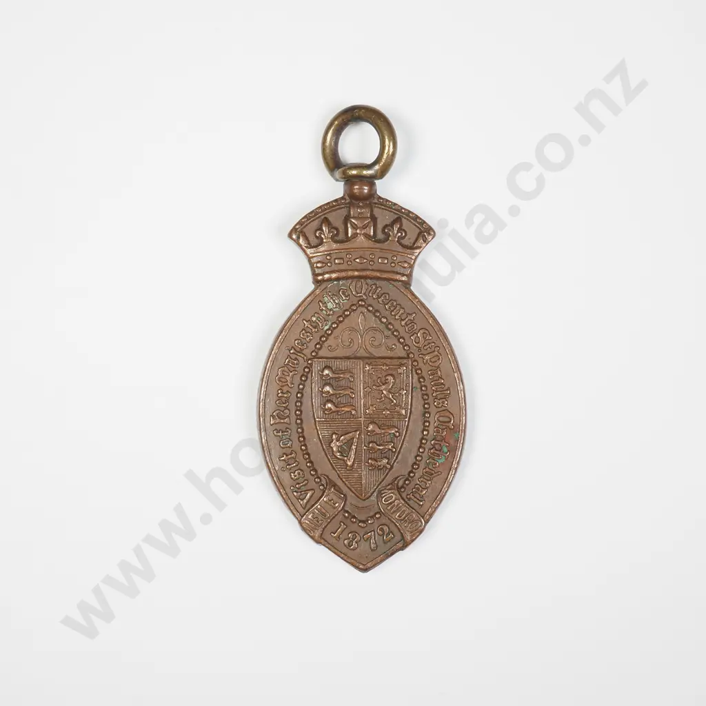 NZ 1872 National Thanksgiving for the Recovery of HRH The Prince of Wales Medallion Image 1++