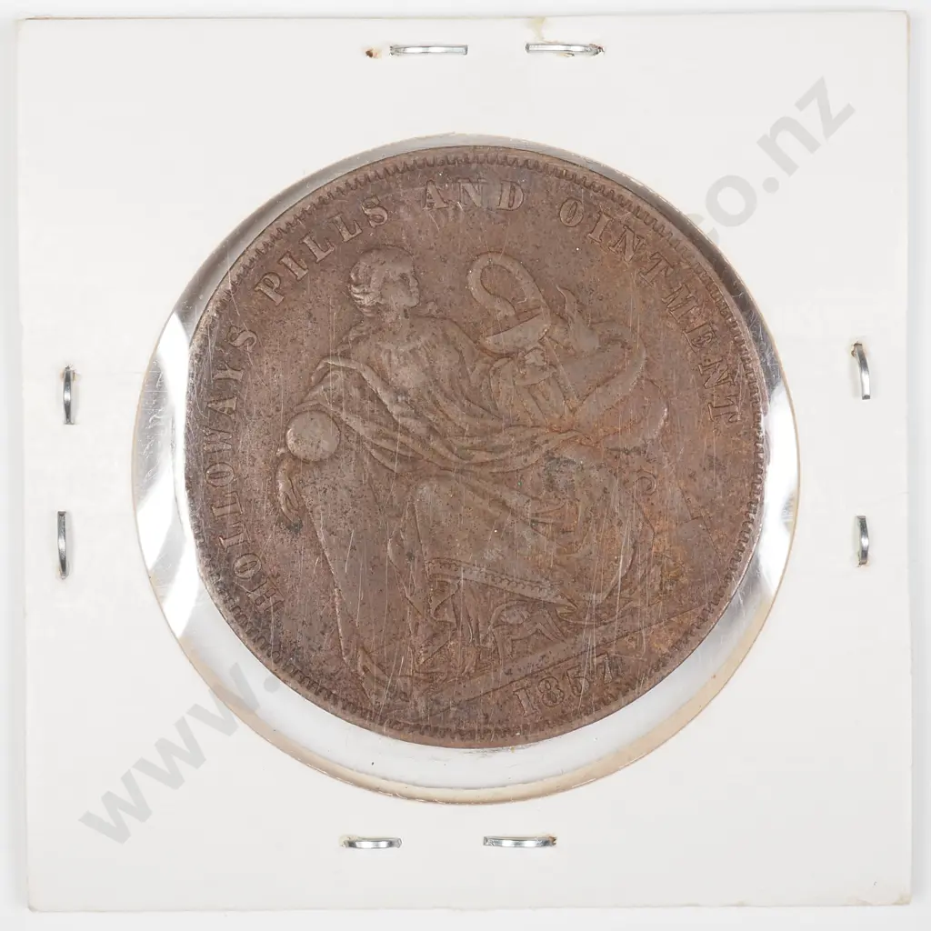 UK 1857 Professor Holloway Token Image 1++