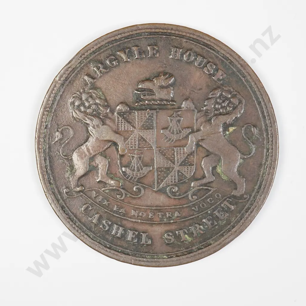 NZ Christchurch G.L.Beath & Co Clothiers and Drapers Token Image 1++