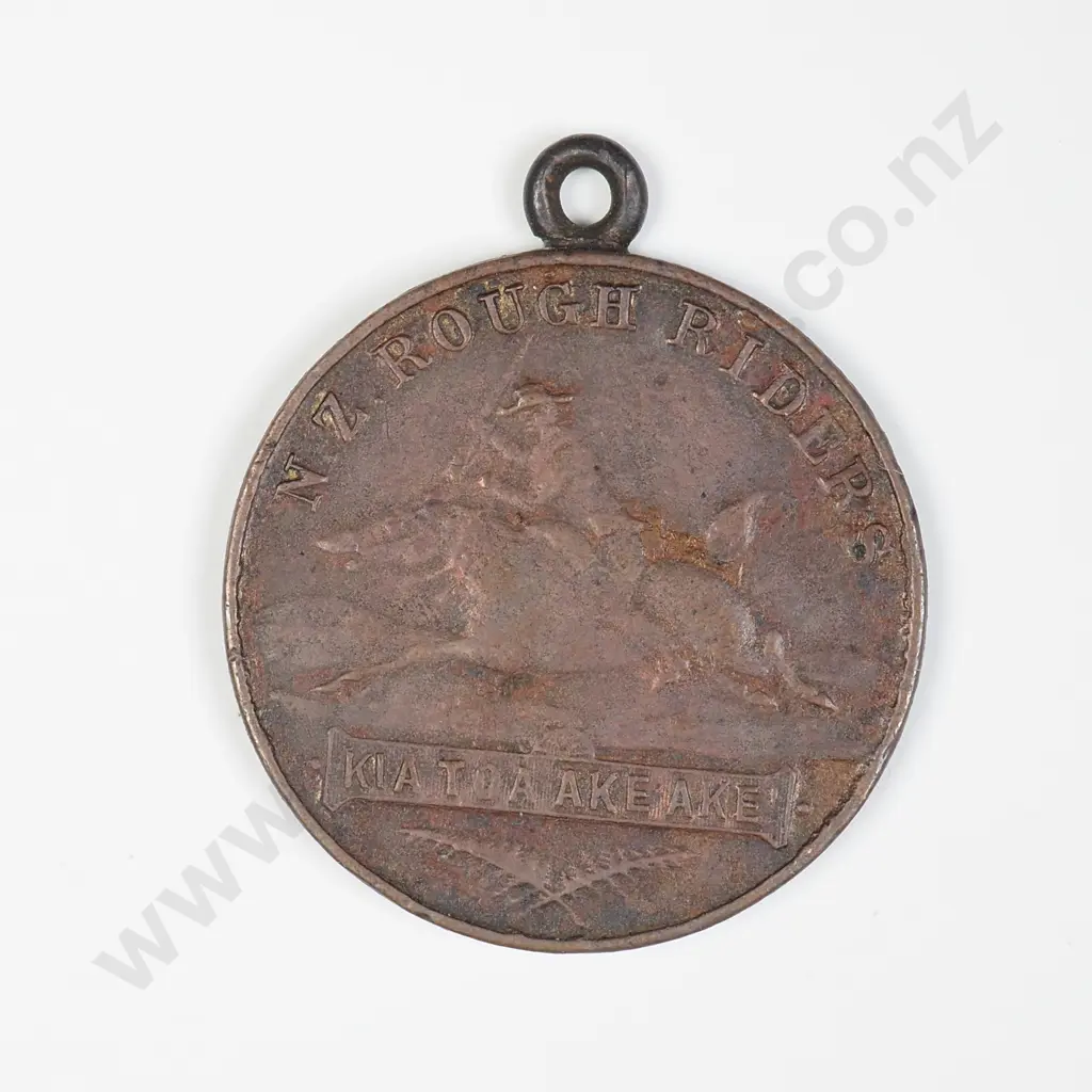 NZ 1900 Departure of the NZ Rough Riders to Transvaal Medallion Image 1++