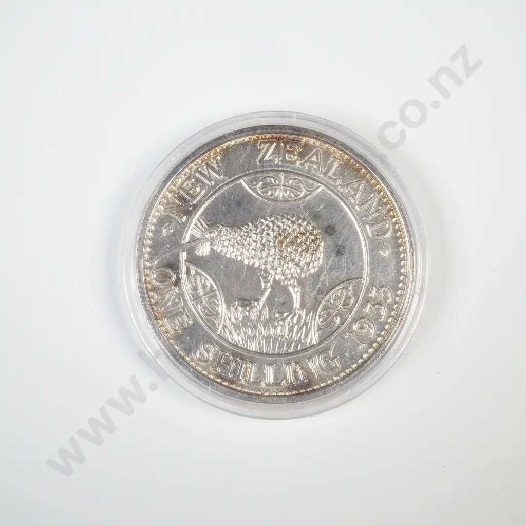 NZ 1983 Auckland Numismatic Society 1933 One Shilling Kiwi Commemorative  Image 1++