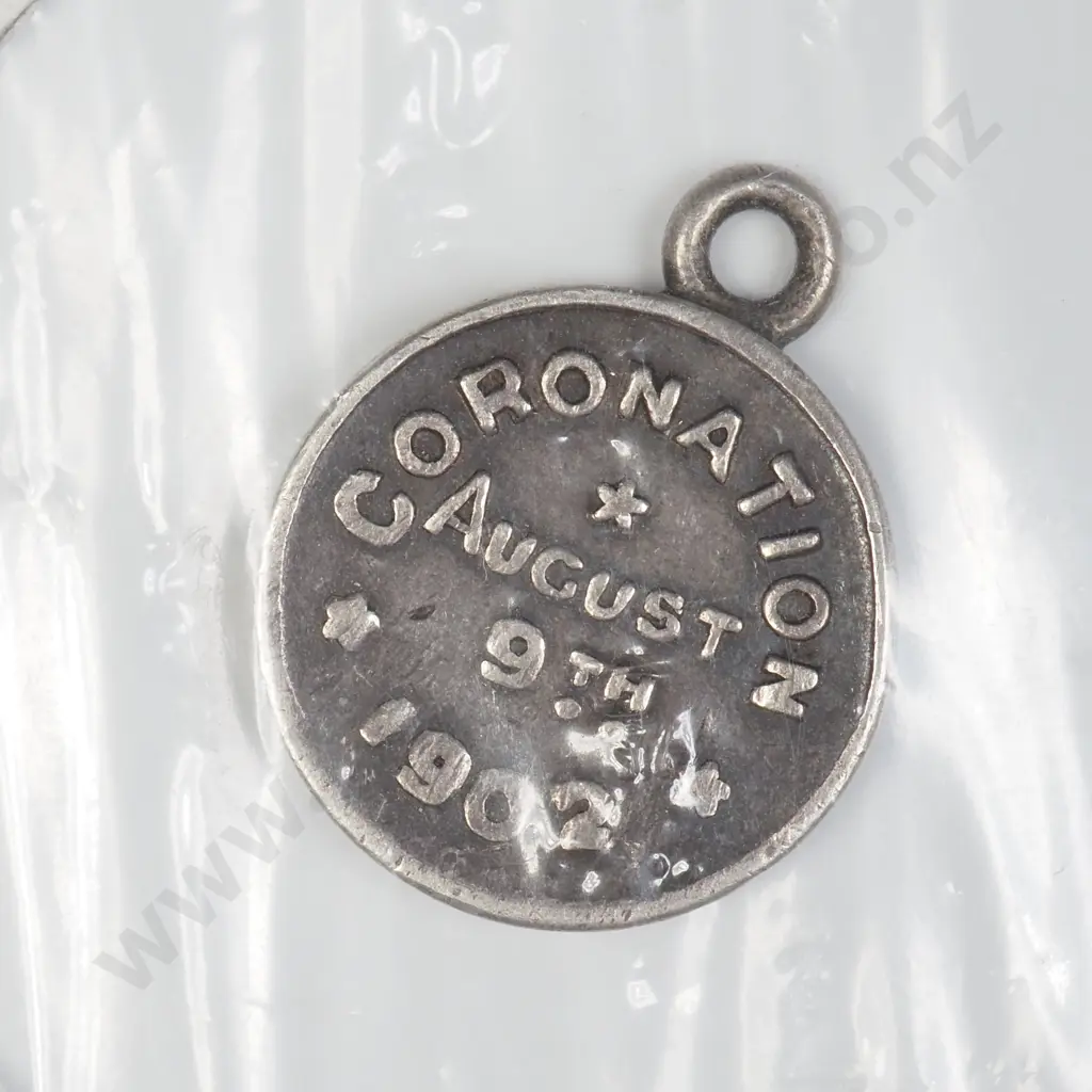 1902 Edward VII Coronation Medallion Image 1++