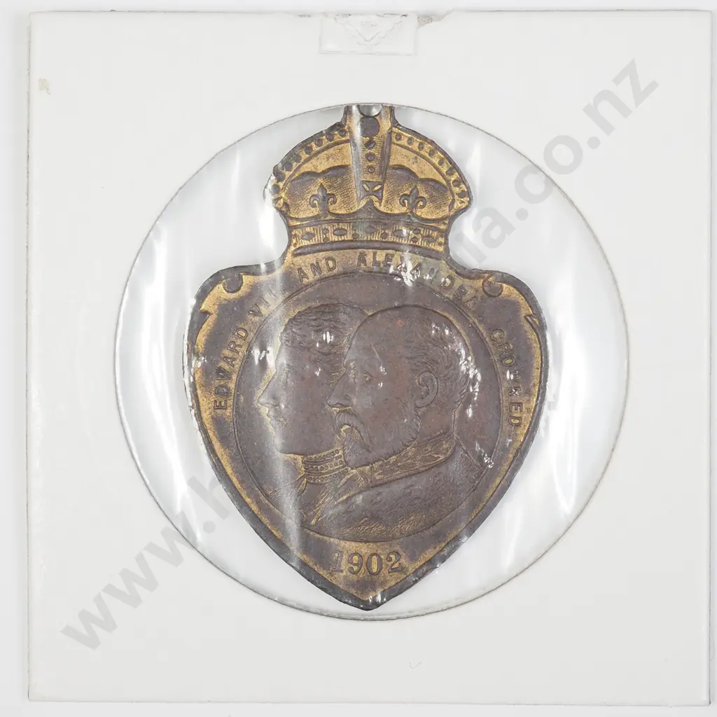 NZ 1902 Edward VII Coronation Celebrations Commemorative Medal Image 1++