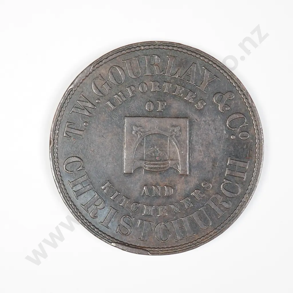 NZ T.W.Gourlay & Co Christchurch Token Image 1++