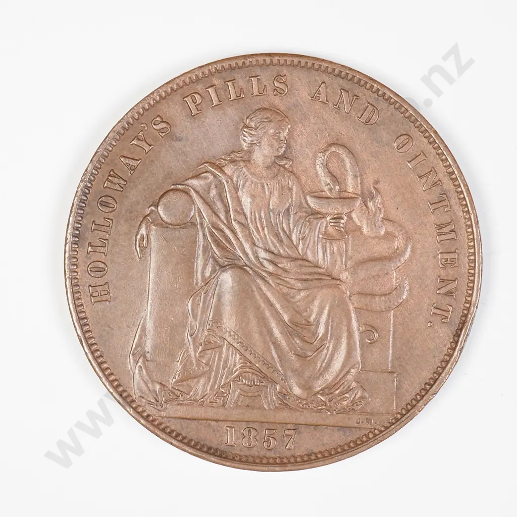 UK 1857 Professor Holloway Token Image 1++