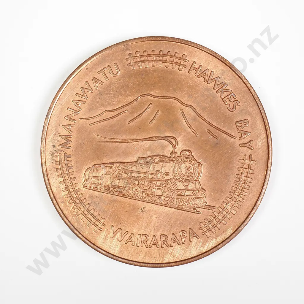 NZ 1975 Woodville Centenary Railway Token Image 1++