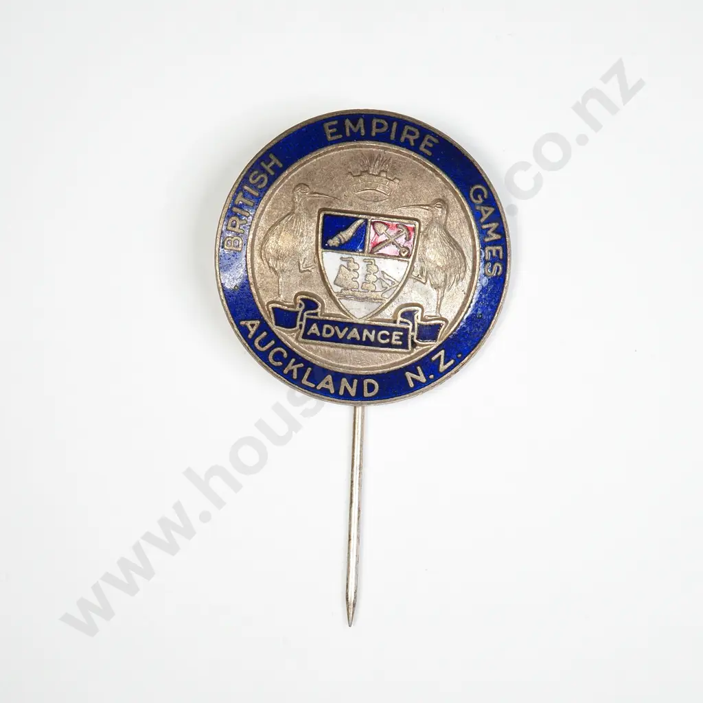 NZ 1950 Auckland British Empire Games lapel pin Image 1++
