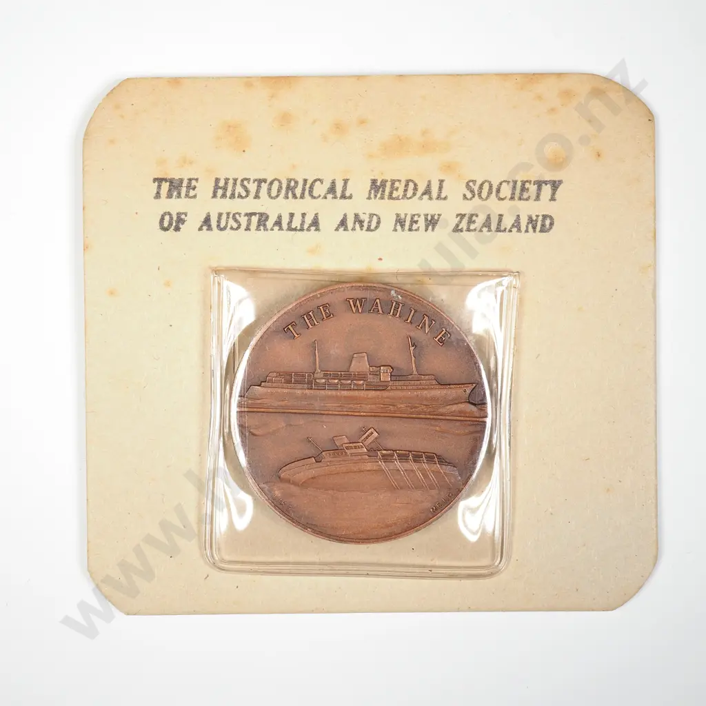 NZ 1968 Wahine Medal Copper Image 1++
