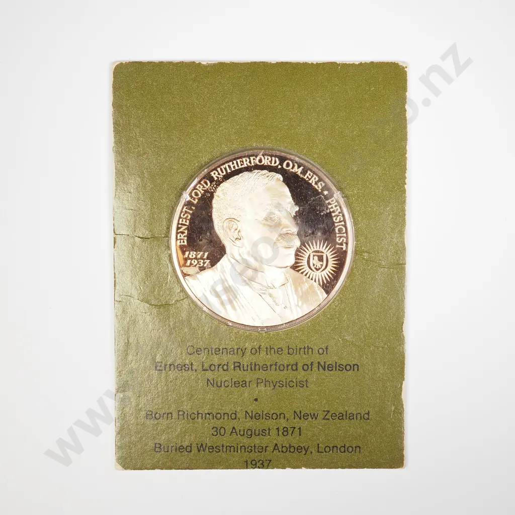 NZ 1971 Lord Rutherford of Nelson Centenary - Bronze Proof Image 1++