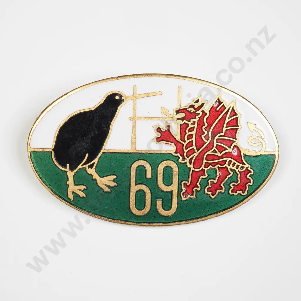 1969 All Blacks versus Wales badge Image 1++