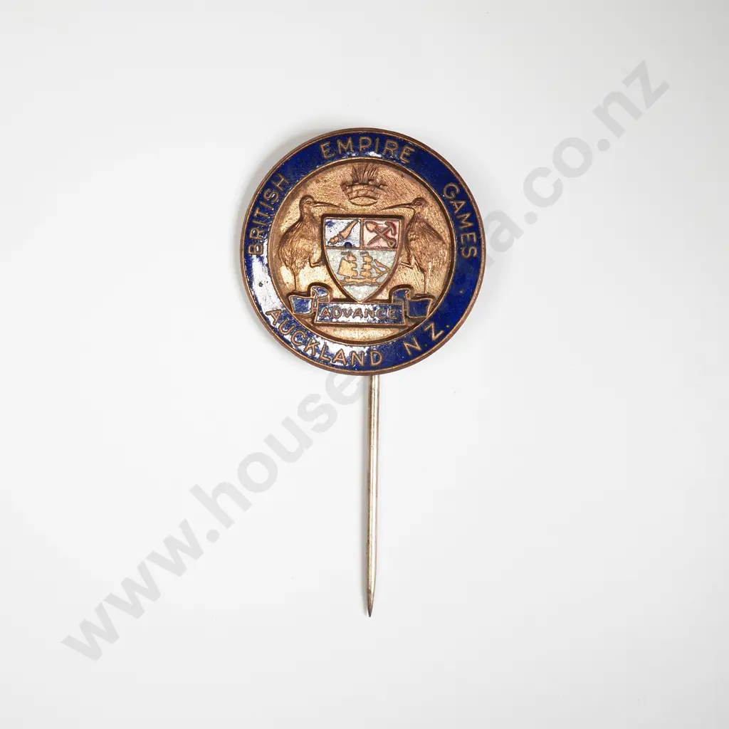 NZ 1950 Auckland British Empire Games lapel pin Image 1++